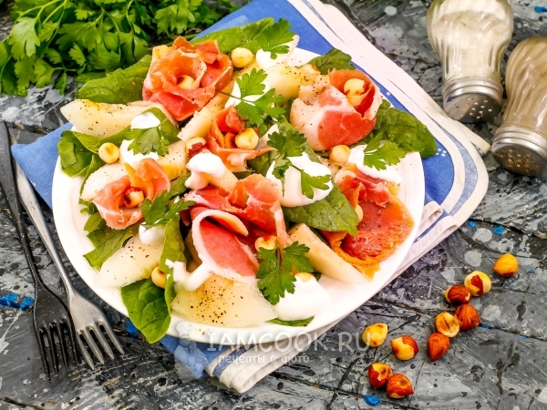 Прошутто с дыней, рецепт с фото