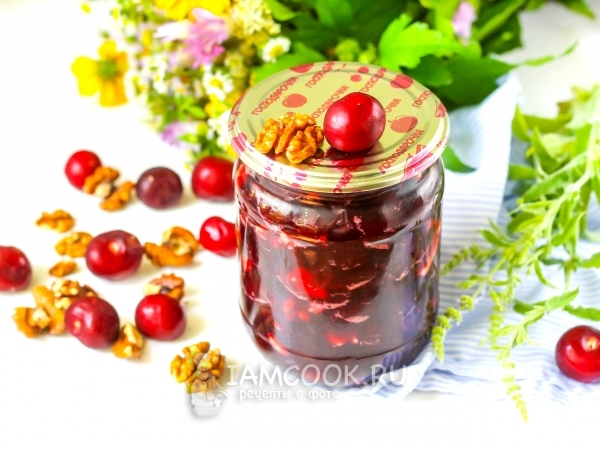 Варенье из черешни с грецким орехом, рецепт с фото