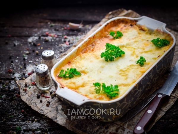 Картофельная лазанья с фаршем, рецепт с фото