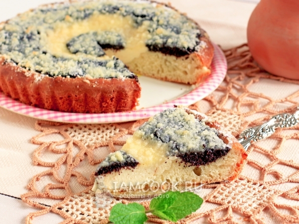 Королевская ватрушка с маком и творогом, рецепт с фото