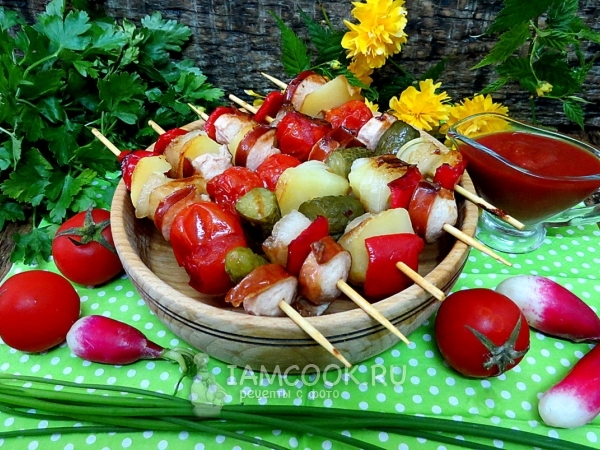 Студенческий шашлык на сковороде, рецепт с фото