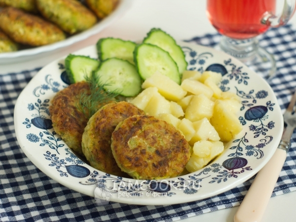 Вегетарианские котлетки из кабачка и риса, рецепт с фото