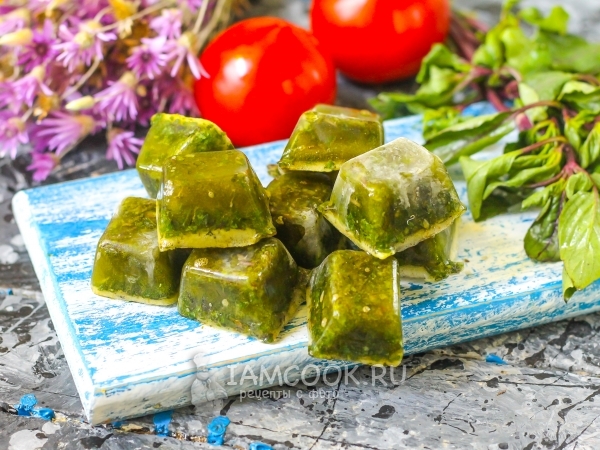 Заморозка базилика (измельчённого), рецепт с фото