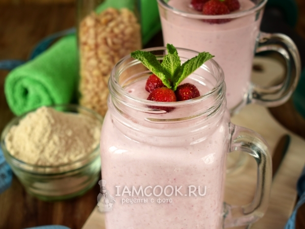 Протеиновый коктейль с творогом и кедровой мукой, рецепт с фото