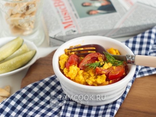 Вегетарианский омлет с адыгейским сыром, рецепт с фото