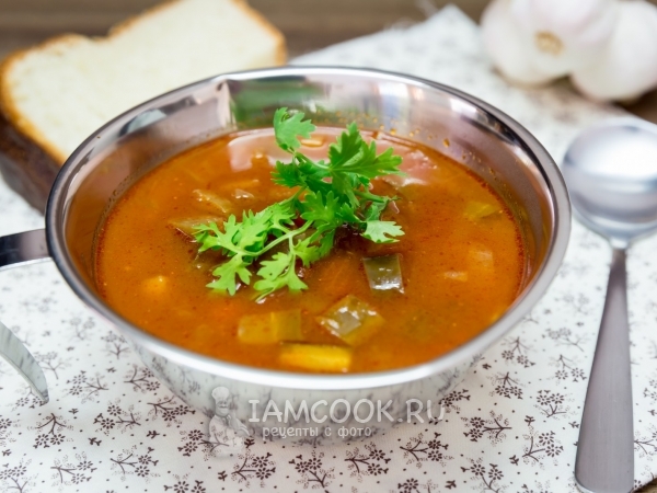 Постный суп с баклажанами и нутом, рецепт с фото