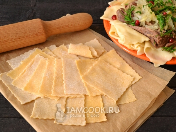 Лапша для бешбармака, рецепт с фото