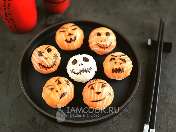 Суши темари на Хэллоуин, рецепт с фото
