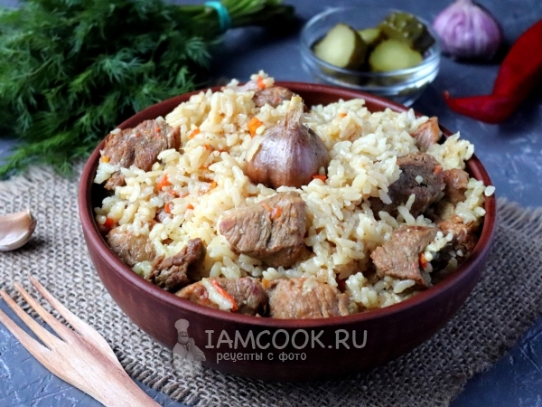 Рассыпчатый плов со свининой, рецепт с фото