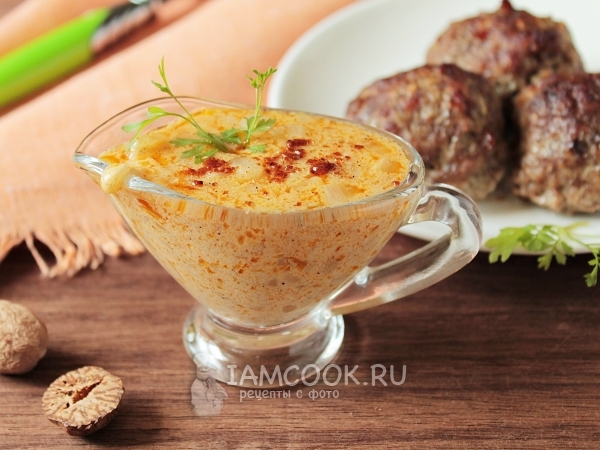 Луковая подлива для котлет, рецепт с фото