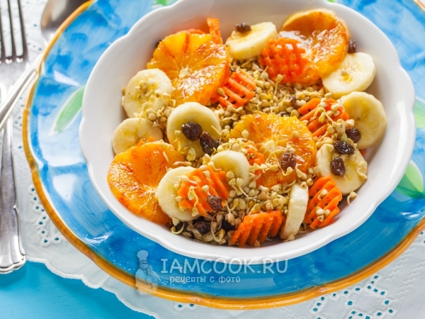 Салат с проростками гречки, рецепт с фото