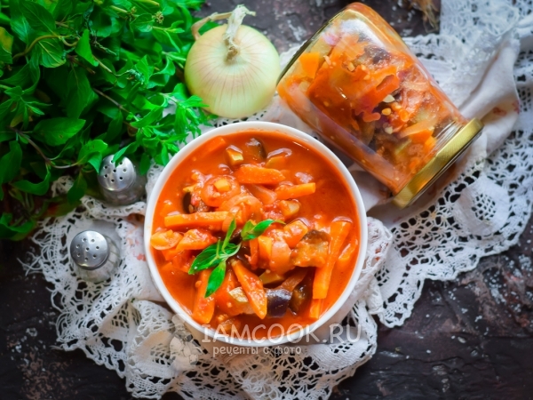 Лечо из кабачков и баклажанов на зиму, рецепт с фото