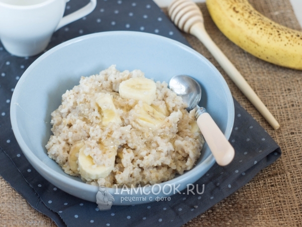 Пшеничная каша с бананом, рецепт с фото