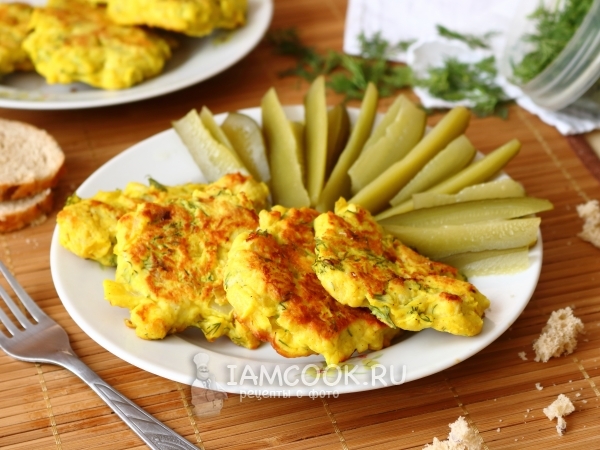 Оладьи из куриного филе, рецепт с фото
