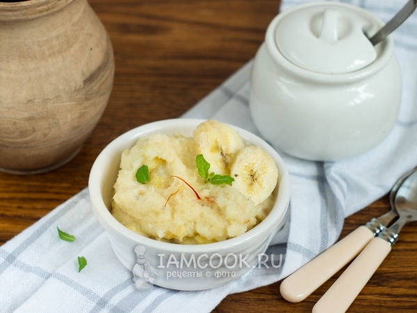 Манная каша с бананом, рецепт с фото