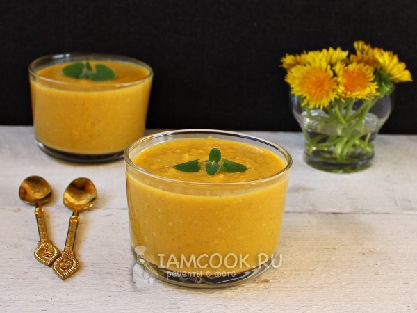 Смузи из тыквы с овсяными хлопьями, рецепт с фото