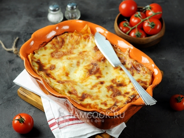 Лазанья с грибами и сыром, рецепт с фото