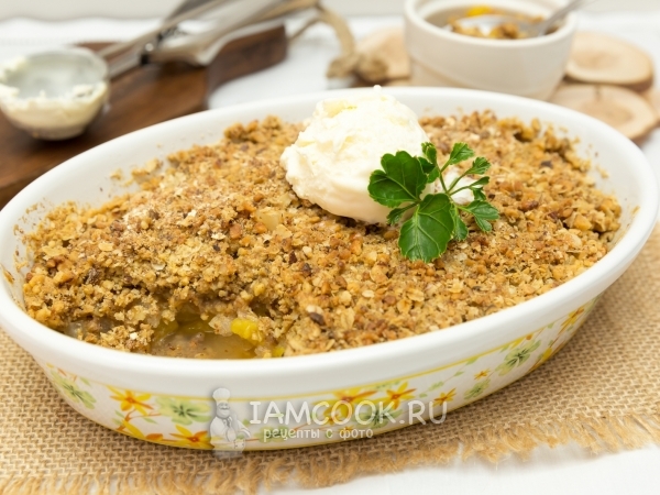 Фруктовый крамбл, рецепт с фото