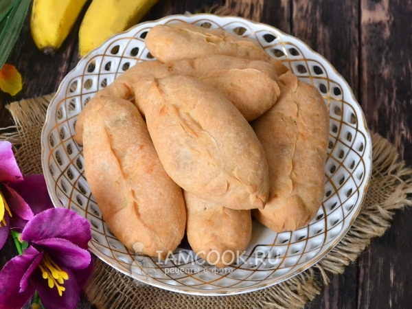 Пирожки с бананами в духовке, рецепт с фото