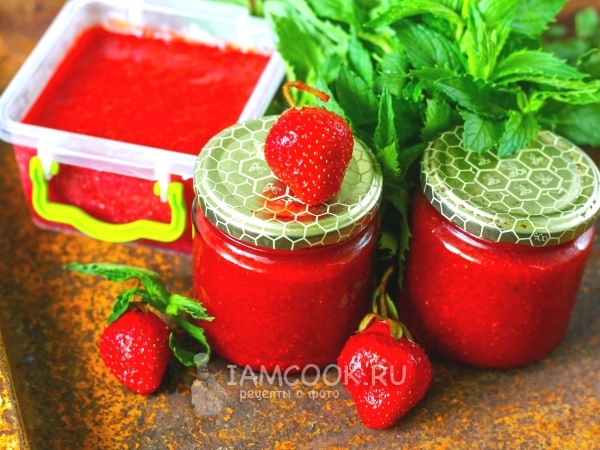 Клубничное пюре на зиму, рецепт с фото