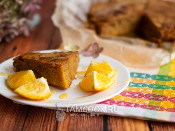 Кукурузно-ореховый пирог, рецепт с фото