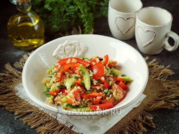 Салат с булгуром и овощами, рецепт с фото