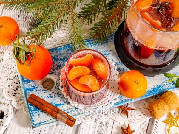 Глинтвейн с мандаринами, рецепт с фото