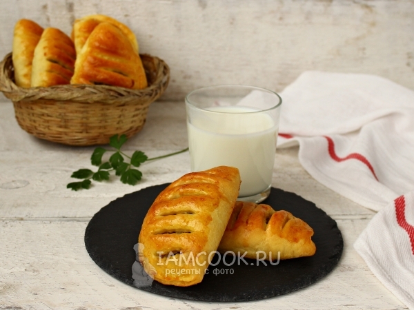 Булочки с капустой «Кармашки», рецепт с фото