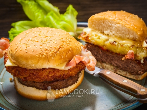 Бургер с картошкой, рецепт с фото