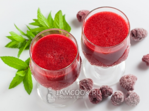 Смузи из замороженной малины, рецепт с фото