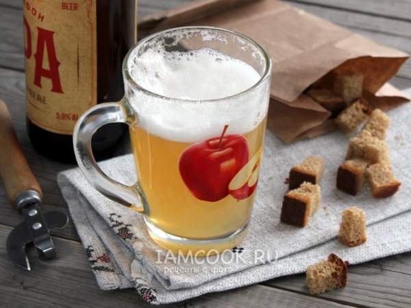 Желе «Кружка пива» из яблочного сока, рецепт с фото