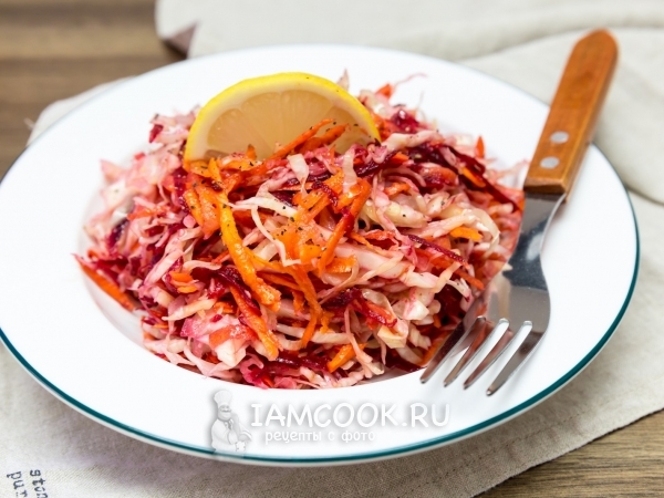 Овощной салат «Щётка», рецепт с фото