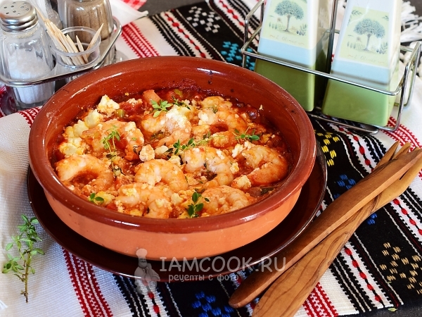 Креветки «Саганаки», рецепт с фото