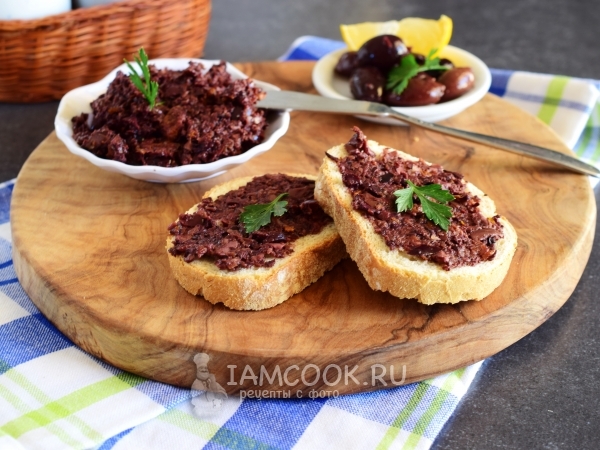 Бутербродная паста из оливок, рецепт с фото