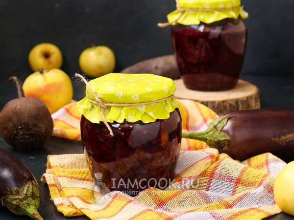 Свекольная икра с баклажанами и яблоками на зиму, рецепт с фото