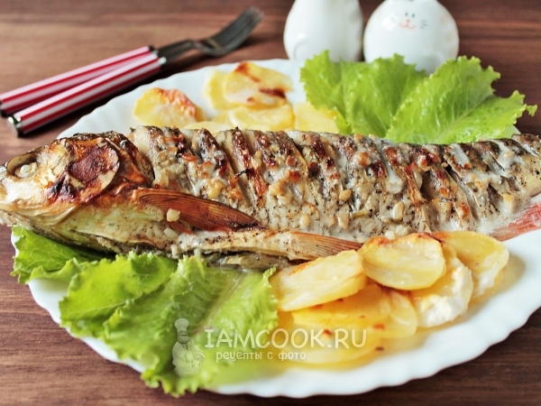 Язь с картошкой в духовке, рецепт с фото