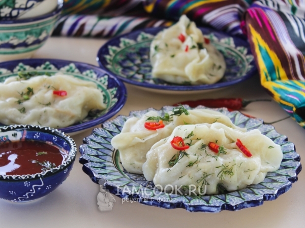 Постные манты с картошкой, рецепт с фото