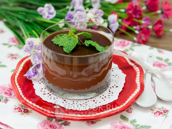 Шоколадная панна-котта, рецепт с фото