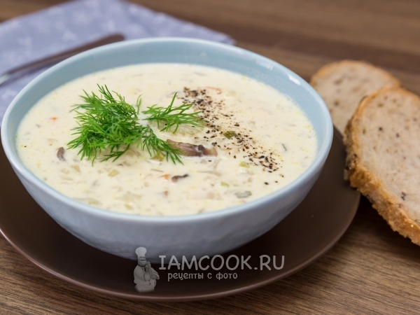 Сливочный суп с грибами и сельдереем, рецепт с фото