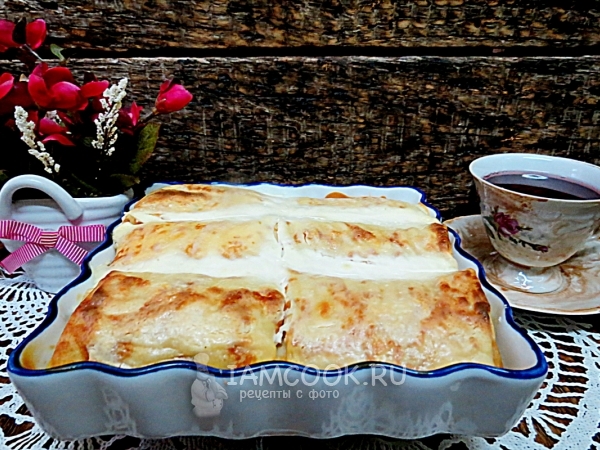 Налистники с творогом, запеченные в духовке, рецепт с фото
