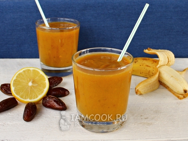 Тыквенный смузи с финиками, рецепт с фото