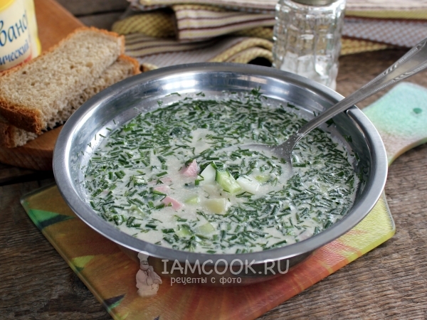 Окрошка на воде с майонезом и уксусом, рецепт с фото