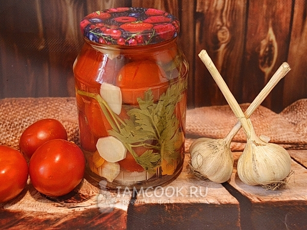 Помидоры с петрушкой на зиму, рецепт с фото