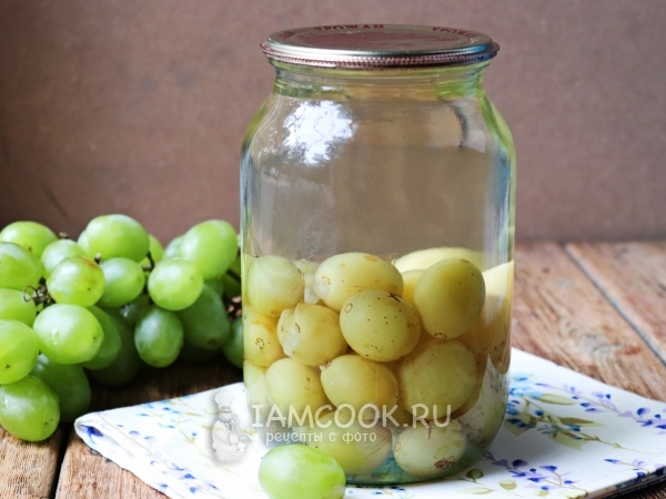 Компот из белого винограда на зиму, рецепт с фото