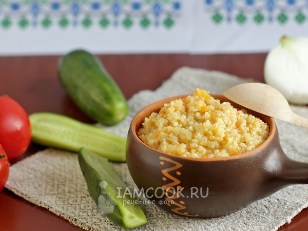 Пшеничная каша с морковью и луком, рецепт с фото