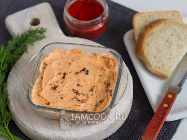 Закусочное масло с вялеными томатами, рецепт с фото