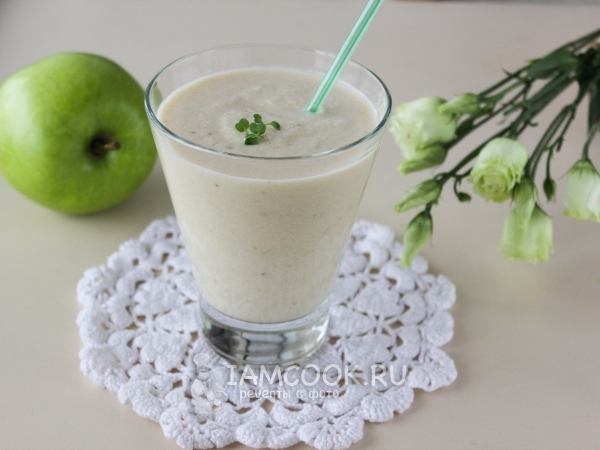 Смузи с яблоком и творогом, рецепт с фото