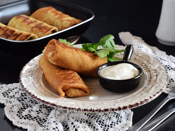 Блинчики с грибами и яйцом, рецепт с фото