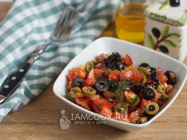 Оливковый салат, рецепт с фото