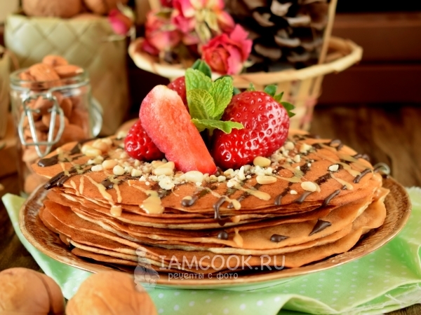 Блинчики с кедровой мукой, рецепт с фото